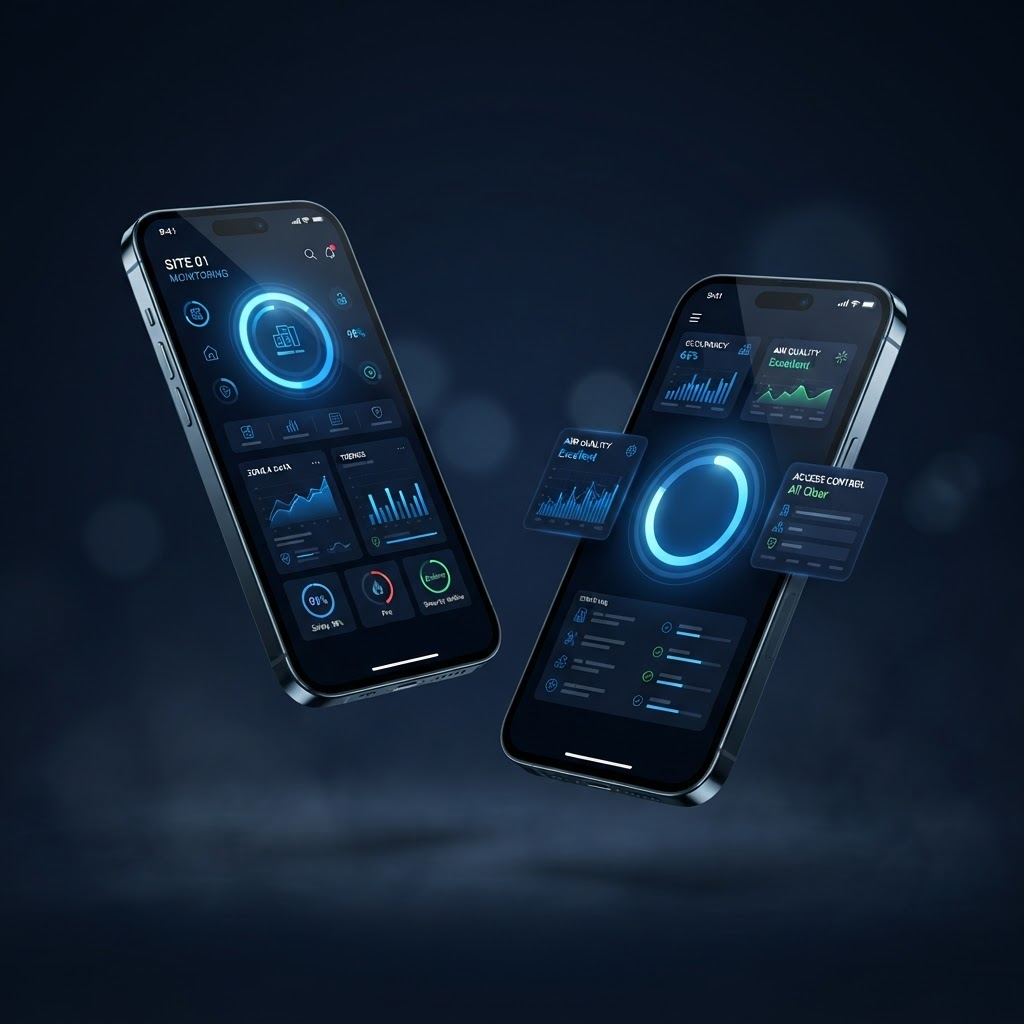 ESB Mobile uygulamasının bina izleme ekranları