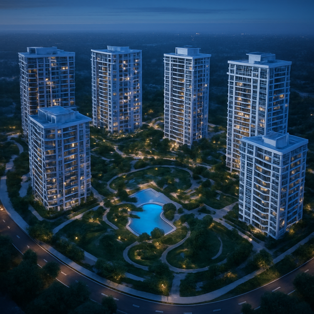Modern kulelerle premium konut projesi